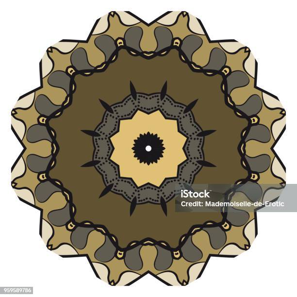 Vector Mandala Floral Mandala Oriental Mandala Vintage Decorative Elements Vector Illustration It Is Super Vector Illustration Stock Illustration - Download Image Now