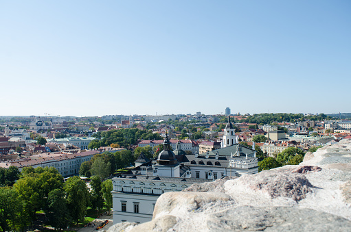 View of Vilnius, capital city of Lithuania, on a sunny day.
