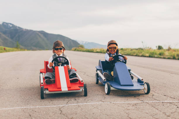 istock Young Business Boys Race Go Carts 959599438