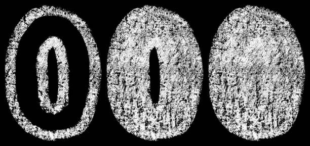 istock handwritten white chalk arabic number 0 959600222