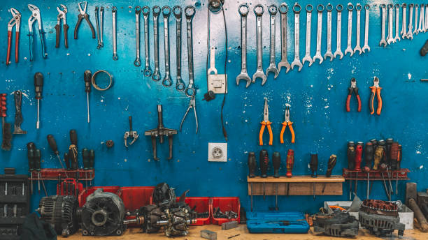 Wrenches set in the workshop Wrenches set in the workshop iron appliance stock pictures, royalty-free photos & images