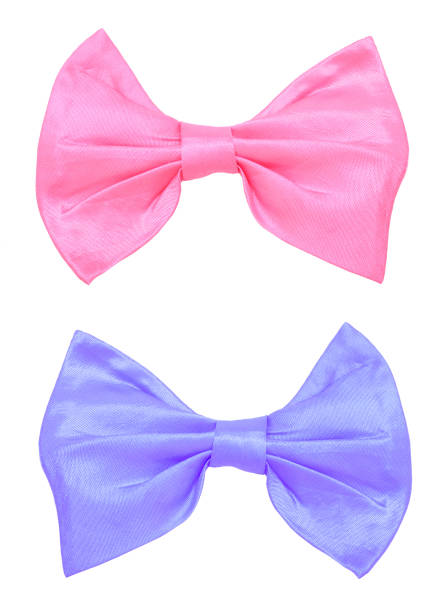 istock Pink and blue bows tie isolated on the white 959604496