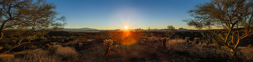 Panorama of Sunrise at Fort McDowell