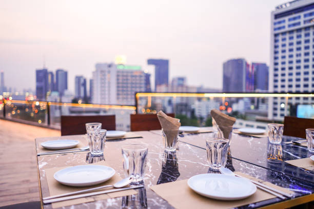istock luxury private dinner rooftop in Bangkok, Thailand 959611852