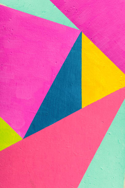 istock Geometric background of wall with bright tones.  pop art style 959618926