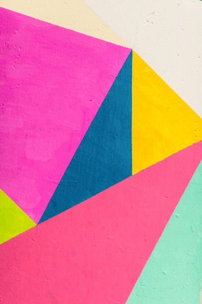 istock Geometric background of wall with bright tones.  pop art style 959618932
