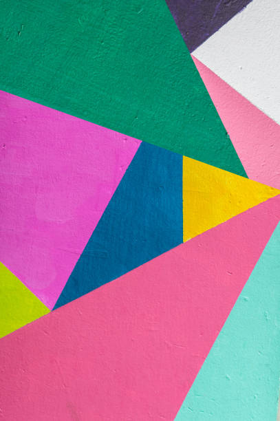 istock Geometric background of wall with bright tones.  pop art style 959618954