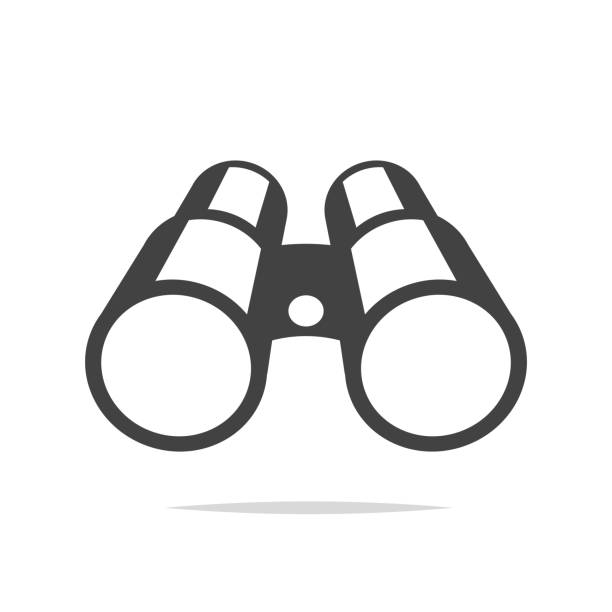 Binoculars icon vector isolated Vector element binoculars stock illustrations