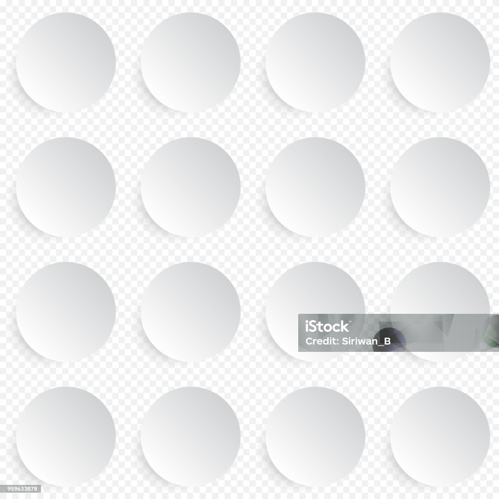 Circle Pattern Button Modern Seamless Pattern In White Circle Buttons With Shadows On ...