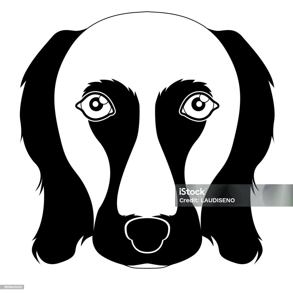 Silhouette of a golden retriever avatar Isolated silhouette of a golden retriever avatar. Dog breeds. Vector illustration design Animal stock vector