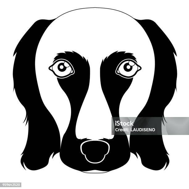 Silhouette Of A Golden Retriever Avatar Stock Illustration - Download Image Now - Animal, Animal Body Part, Animal Head