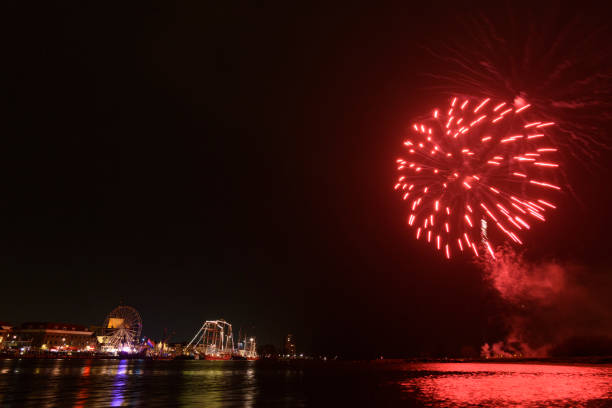 istock Fireworks at the river IJssel in the Hanzestad Kampen 959642816