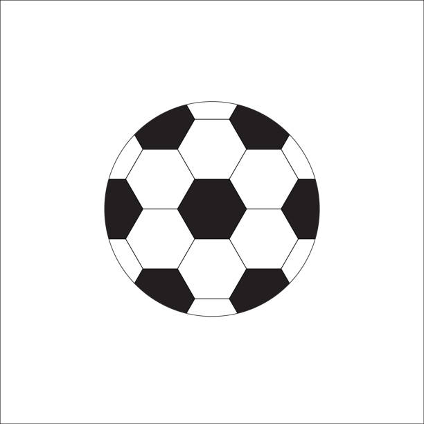 Vetor abstrato futebol ícone sobre branco. - ilustração de arte em vetor