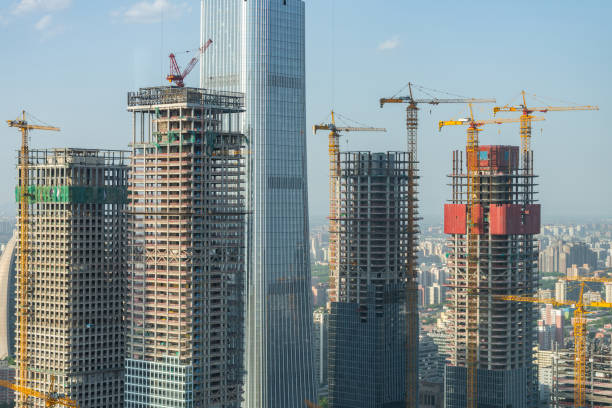 istock High Angle View of Construction Site and Skyscraper / Beijing, China 959654238