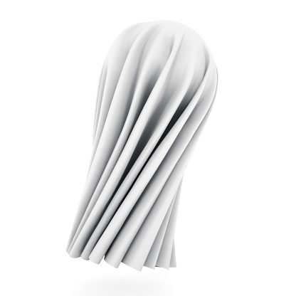 Sephare Colth Sphere Covered With White Cloth 3d Illustration On A White Background ...