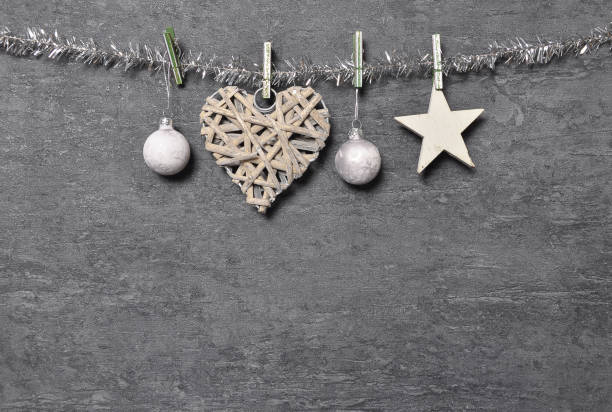 istock Shale board with Christmas decoration as background 959657954