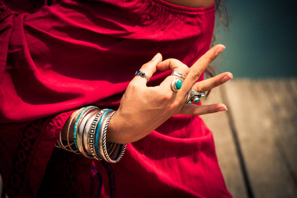 istock woman in a meditative yoga position 959662252