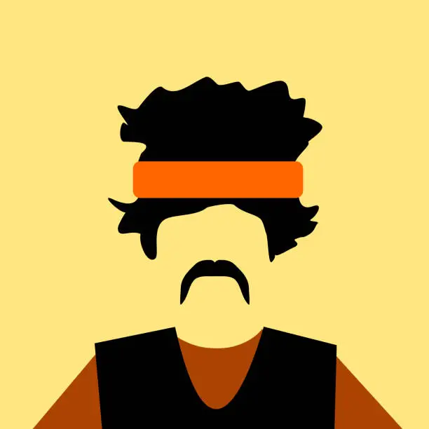 Vector illustration of man vest and headband