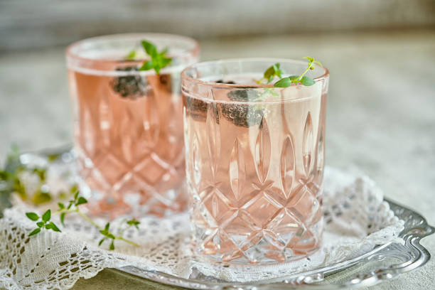 Blackberry Thyme Champagne Cocktail