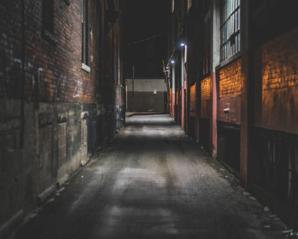 istock Illuminated Alleyway at night 959685388