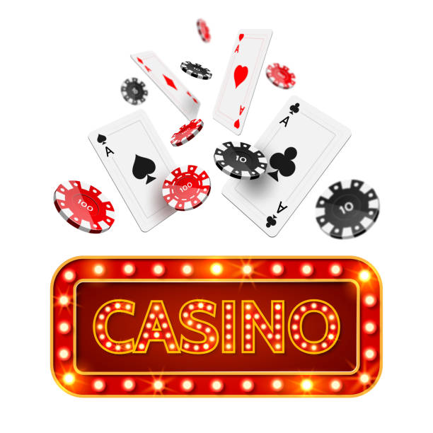 ilustrações de stock, clip art, desenhos animados e ícones de vector realistic poker casino poster - gambling chip poker casino ace