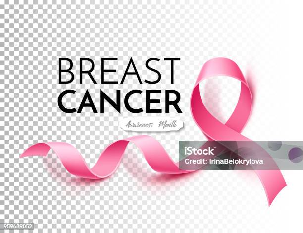 Vector Breast Cancer Awareness Poster Pink Ribbon Stock Illustration - Download Image Now - Breast Cancer, Breast Cancer Awareness, Ribbon - Sewing Item