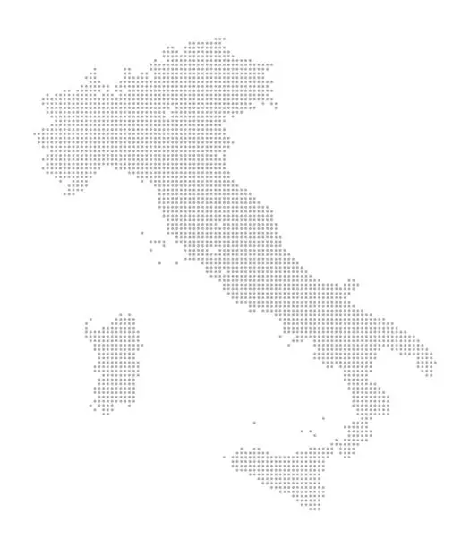 Vector illustration of Map of Dots - Italy