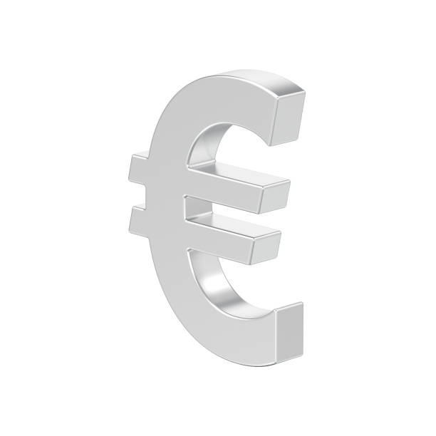 istock 3D illustration isolated silver uero money 959694284