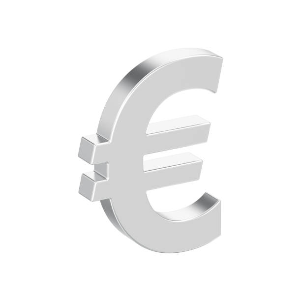 istock 3D illustration isolated silver uero money 959694334