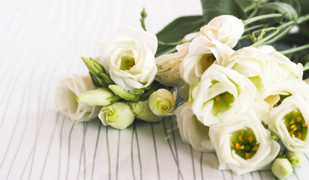 istock Bouquet of eustoma flowers 959701724