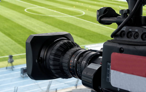 istock tv camera in the football 959705422