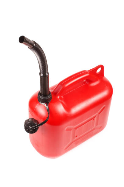 istock Red plastic petrol canister 959712614