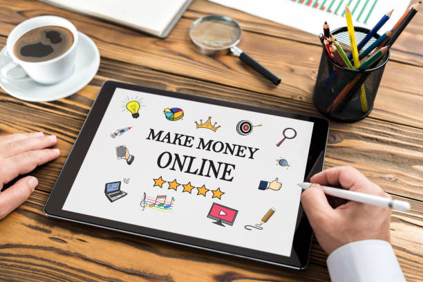 istock Make Money Online Concept On Digital Tablet Screen 959737242