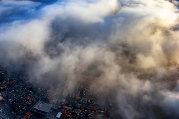 istock Aerial clouds over the City. 959744760