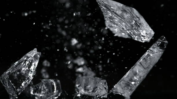 istock Crush ice isolated black background 959749796