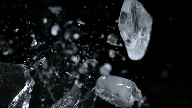 istock Crush ice isolated black background 959749814
