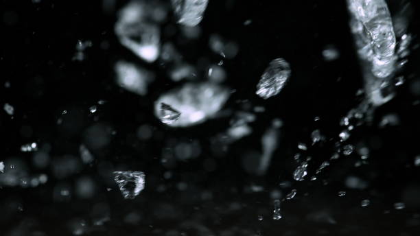 istock Crush ice isolated black background 959749830