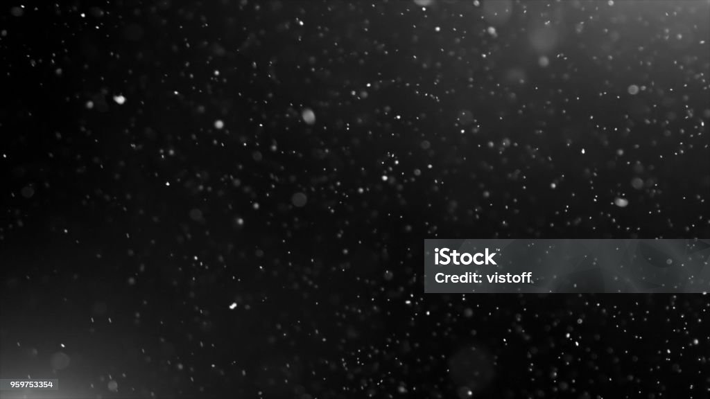 塵埃雲孤立黑色背景氣泡散景 - 免版稅粒子圖庫照片