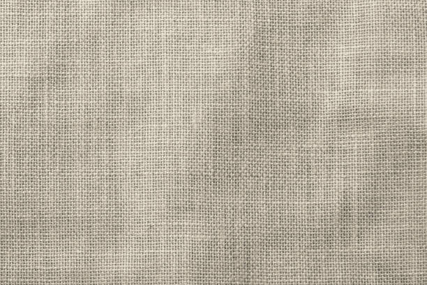 istock Hessian sackcloth woven texture pattern background in light sepia tan brown color tone 959757510