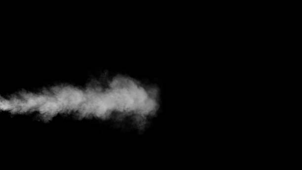 istock White water vapour on a black background 959758922