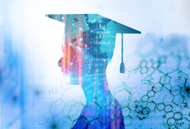 istock 3d rendering of virtual human silhouette on technology background illustration 959775590