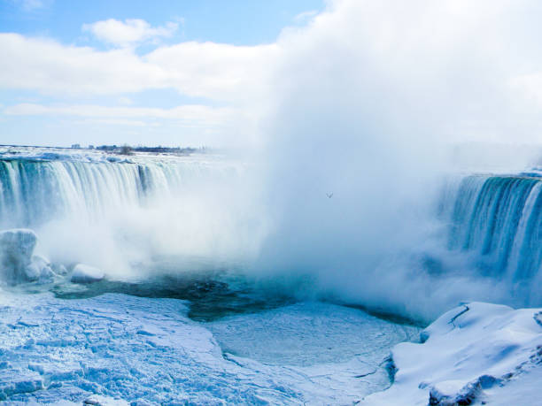 krajobraz wodospadu niagara - spary zdjęcia i obrazy z banku zdjęć