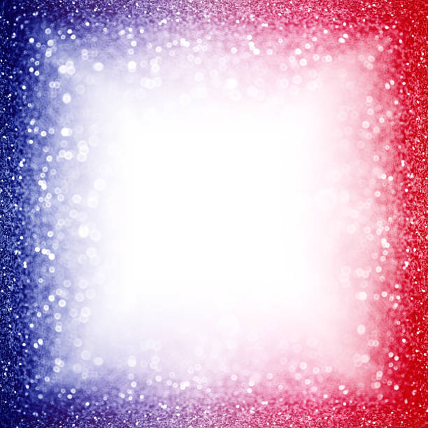 istock Patriotic Red White and Blue Party Invite Border Background Sparkle Frame 959786254