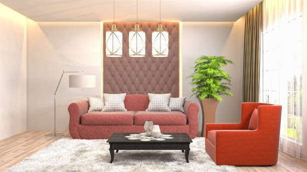 istock Interior living room. 3d illustration 959786462