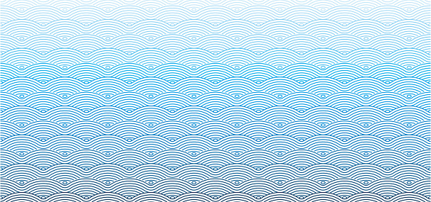 Vector Chinese traditional wave seamless pattern background