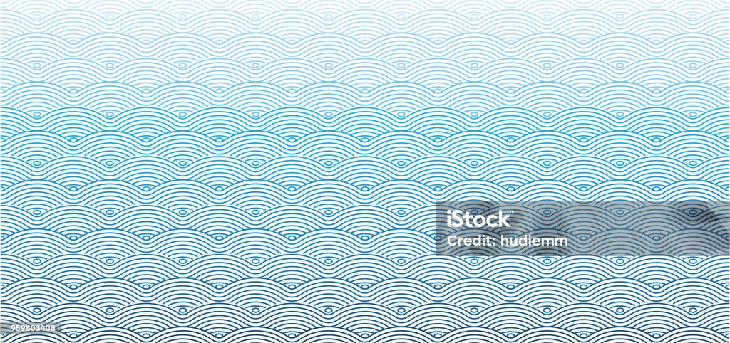 Vector Chinese traditional wave seamless pattern background Pattern stock vector