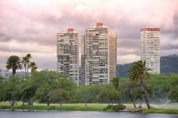 istock Beautiful Morning Starts on City Honolulu 959807980