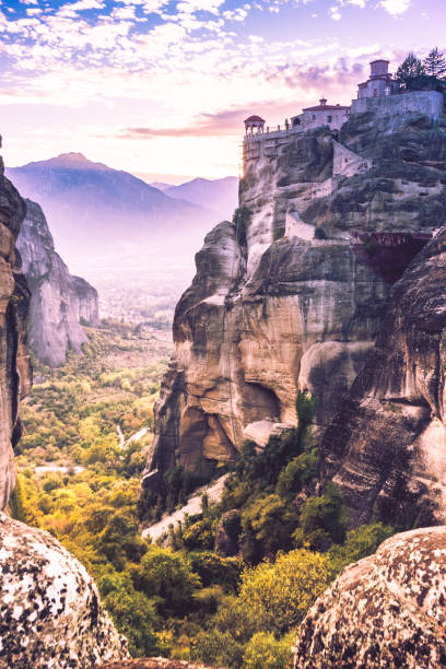 istock Sunset over Varlaam monastery in Meteora, Greece 959814864