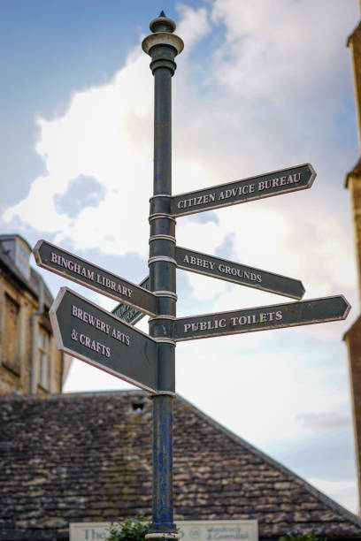 istock Direction Sign Post in Cirencester, Cotswold, England 959815212