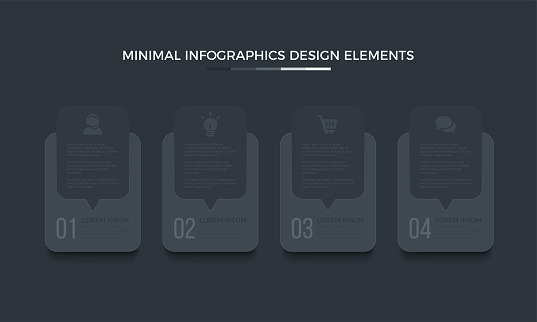 Business Data Visualization Time Line Process Chart With 4 Steps Labels ...
